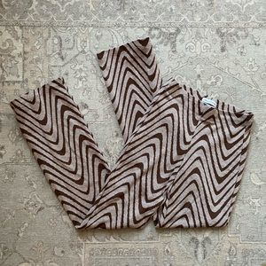 UO Cara High-Waisted Pattern Kick Flare Pant